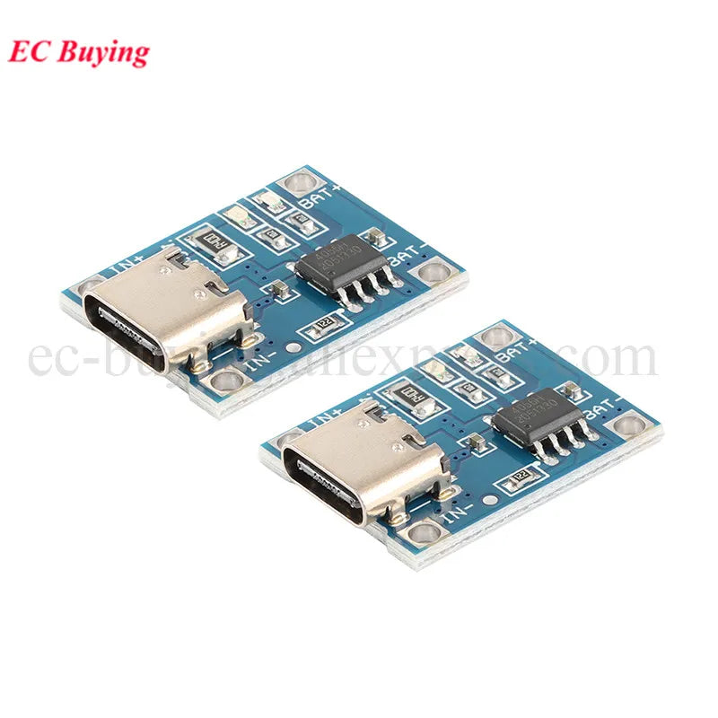 10Pcs/1pc TYPE-C USB 5V 1A 18650 TP4056 Lithium Battery Charger Module Charging Board DC 4.2V 4.5V-5.5V Input Voltage HW-387