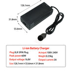 16.8V 3A Li-ion battery charger for 14.4v 14.8v battery 4S 18650 battery pack connector DC5521 gx12 gx16 d-tap xt60 xt90 XLR RCA