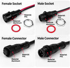 5PCS M12 Waterproof Connector IP65 Metal 2/3/4/5/6/8 Pin Male Female Panel Mount Socket Prewired Cable for  Automation Sensor