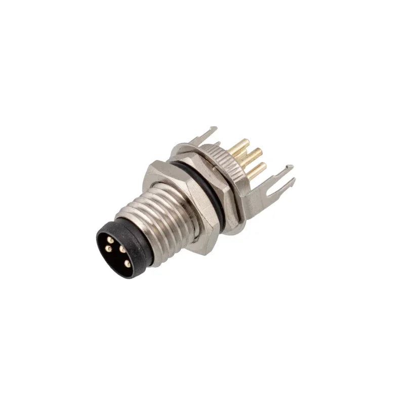 CAZN M8 Welding Panel Connector Male Female Back Mount Socket SMD 3 4 5 6 8 Core Angle Pin Male and Female Socket