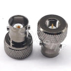 1pcs Radio Frequency Adapter BNC (Q9) Female to SMA Male Adapter BNC/SMA-KJ Disc Nickel Plated
