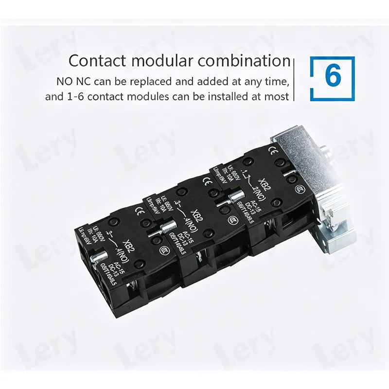 1Pcs XB2-BG21 XB2-BA31 XB2-BS54 22mm Knob Key Start Inching Power on Button Switch Self Reset Small Mushroom Head Emergency Stop