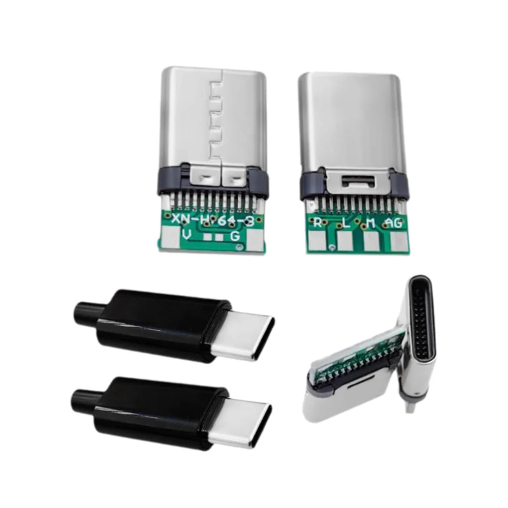 2/10pcs USB 3.1 Type-C Connector 24 Pins Male Plug Receptacle Adapter Type-C Charging Plugs Data Cable Accessories Repair