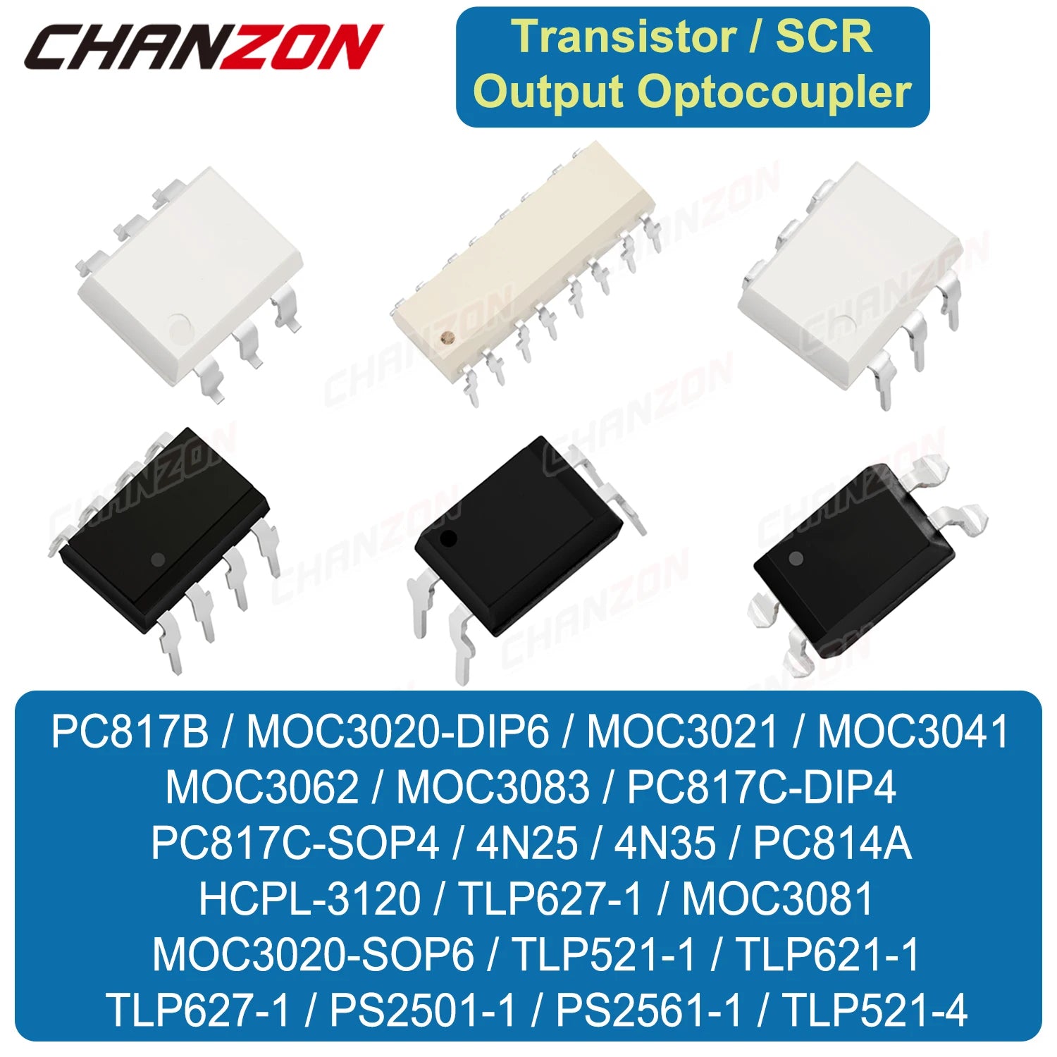 4N35 4N25 Pc817 Moc3041 Moc3020 Tlp627 Hcpl3120 Moc3021 Pc817C Pc817B Moc3083 P521 Tlp521-4 Tlp621 Hcpl 3120 Moc3062 Optocoupler