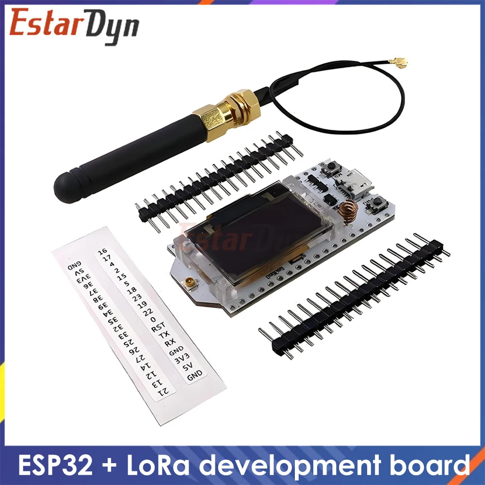 SX1276 SX1278 LoRa ESP32 Development Board, 0.96 Inch OLED Display 868MHz/915MHz/433MHz, WiFi Bluetooth Kit for IoT
