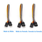 5PCS 2.54MM Double Row DUPONT LINE DUPONT Connector Plug With Wire Jumper Cable 10/20/30/50/100cm 2*2/3/4/5 PIN Male Female