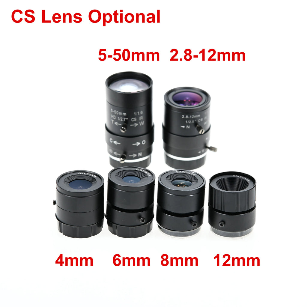 GXIVISION 60FPS 2MP Color Global Shutter Case Camera,USB Drive Free,Moving Capture,1600x1200,CS Lens,Win/Linux/Android/RPi