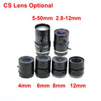 GXIVISION 60FPS 2MP Color Global Shutter Case Camera,USB Drive Free,Moving Capture,1600x1200,CS Lens,Win/Linux/Android/RPi