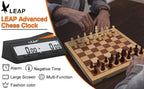 LEAP PQ9917 Chess Clock Digital Chess Timer for Board Game and Chess Timer with Bonus & Delay Count Down up Alarm Black/Orange