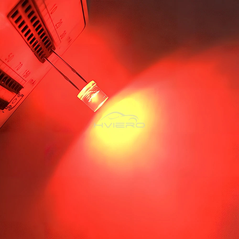 100/1000PCS 5mm Flat Top F5 Emitting Diode LED Wide Angle Ultra Super Bright Bulbs Light Lamp Diodes White Red Yellow Blue Green