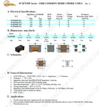 10PCS/ SMD four-leg common mode inductor filter SCM7038f-301-LRH 5A current miniature common mode choke coil
