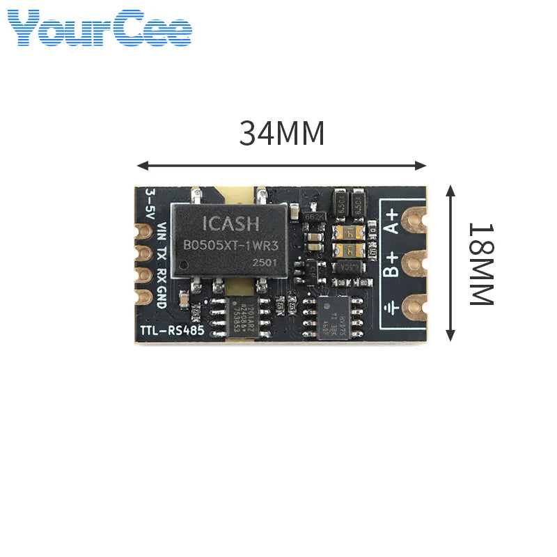 10pcs/1pc Isolated TTL to RS485 Level Board Module Serial Automatic Reverse High Speed 2Mbps Half-duplex Communication Isolation