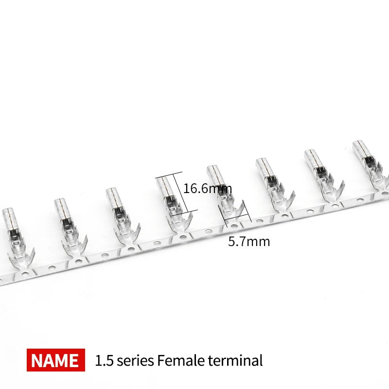 20/50/100Sets 1.5 Series AMP Automobile Connectors 1/2/3/4/5/6 Pin Super Seal Waterproof  Electrical Wire Connector PA66 Nylon