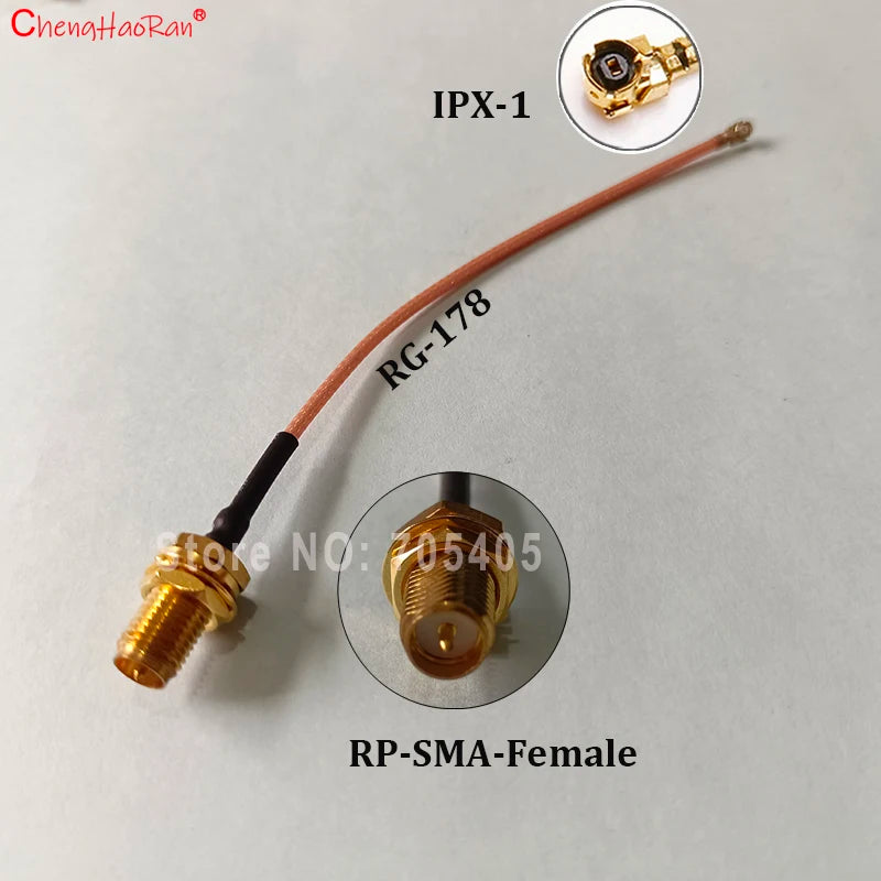 1/2Set SMA to IPX-1 Pigtail Jumper RP SMA Female to RG178 1.13 Cable Sockets Jack Connectors Adapter for Wifi Router GPS AP