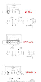 1/5Set 2A DC Magnetic Pogo Pin Connector 2Pin 3Pin 4 5 6 7 8 9 Pin Pogopin Male Female Spacing 2.5/2.80mm Spring Loaded Socket