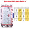 CBB Metal Film Capacitors Assortment Kit 100V 400V 630V 1000V 104 223 103 473 224 334 474 10nF 22nF 33nF 47nF 100nF 220nF 470nF