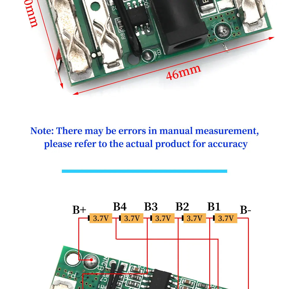 5S 18V 21V 20A Battery Charging Protection Board Li-Ion Lithium Battery Pack Protection Circuit Board BMS Module For Power Tools