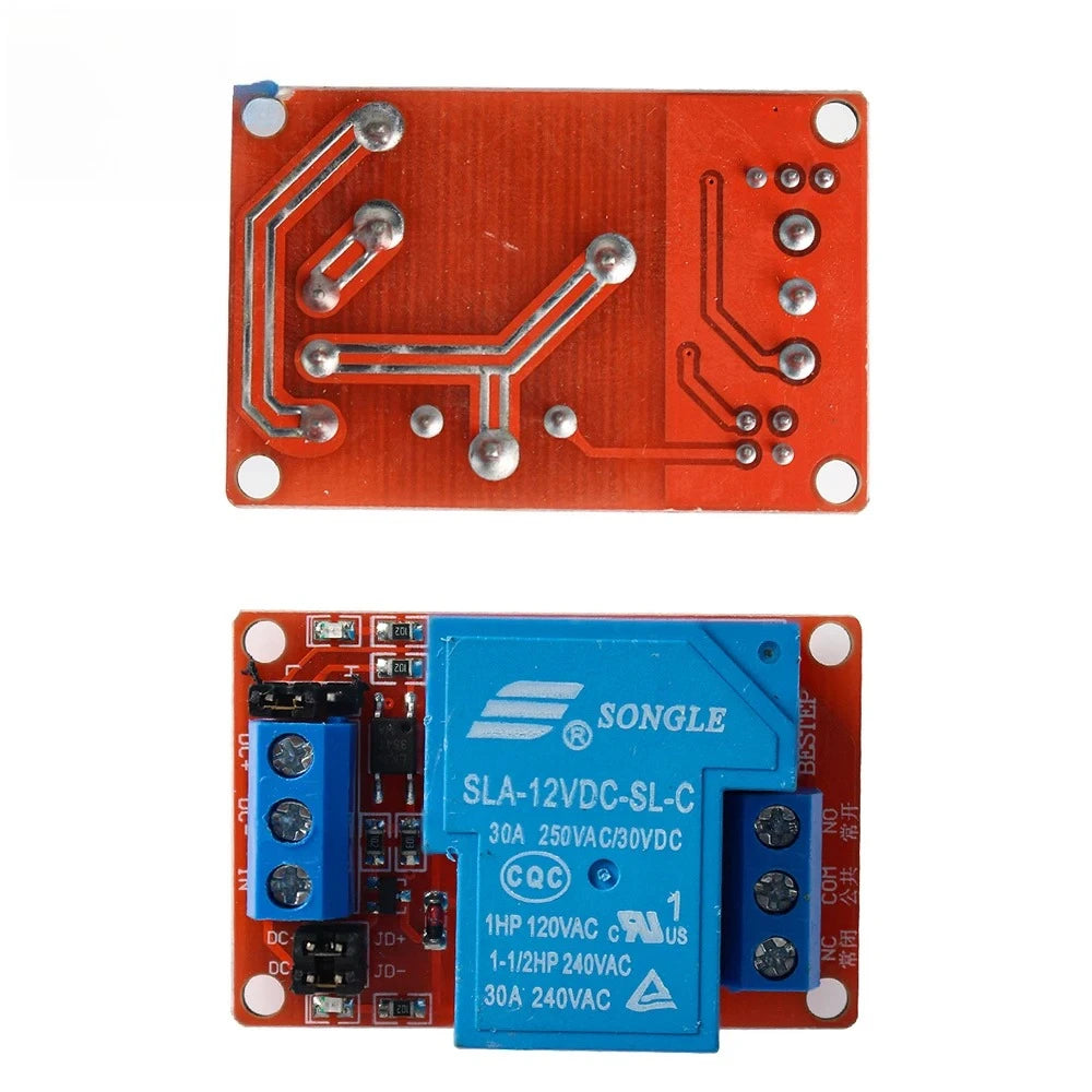 1PCS 5V 12V 30A Relay Module High/low Level Trigger Large Currents 1 Way Relay Modules with Optocoupler Isolation for Arduino