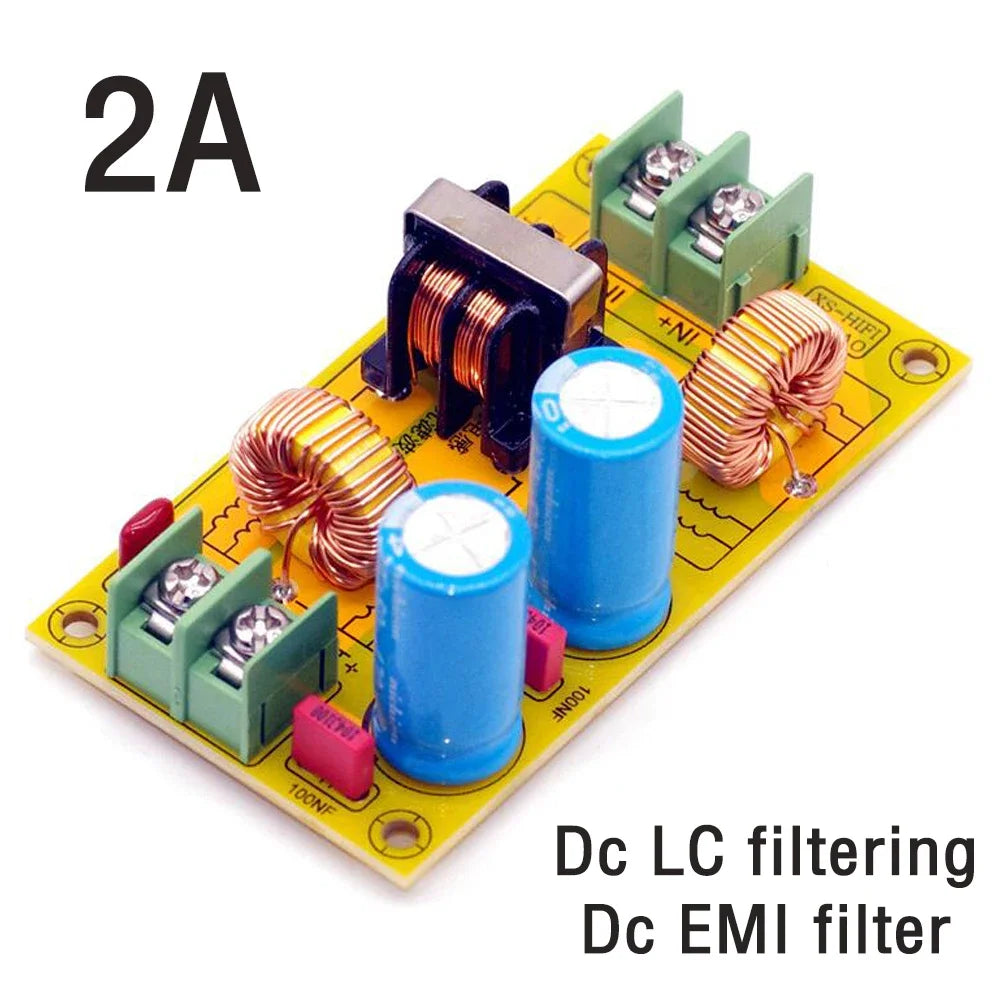 2A 4A 10A 20A DC LC Filter EMI Electromagnetic Interference Filter Emc Fcc High Frequency Power Filtering For 12V 24V 48V Car