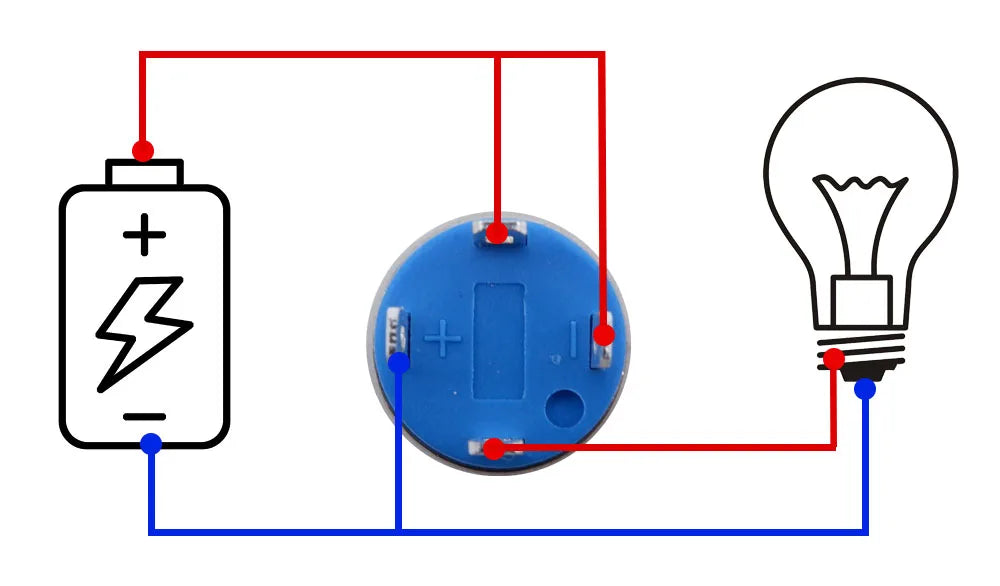 12/16/19/22mm Metal Push Button IP66 Waterproof Self Reset Latching Red LED 1NO1NC Plug Terminal 5V 12V 220V Control Switch Blue