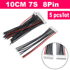5Pcs JST-XH Balance Charger Cable 1S 2S 3S 4S 5S 6S 7S 8S 22AWG Silicone Wire 10cm Female Plug Extension Cord RC Lipo IMAX B6