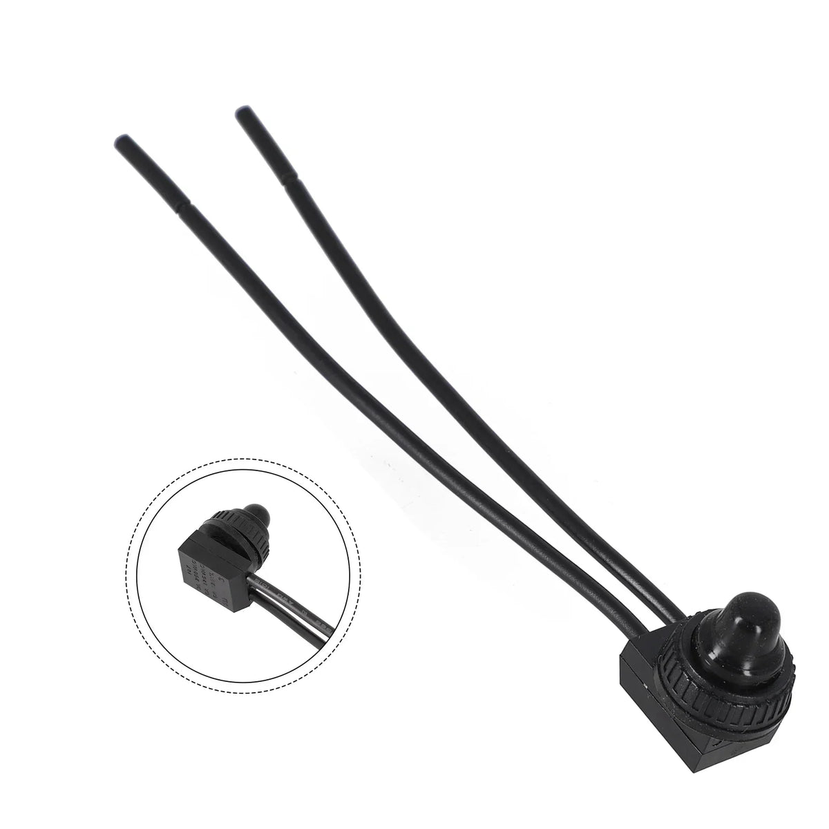12V Waterproof Latching Push Button On-Off Switch With Leads Wire Black Red Plant Lamp Agricultural Irrigation Cultivation Switc