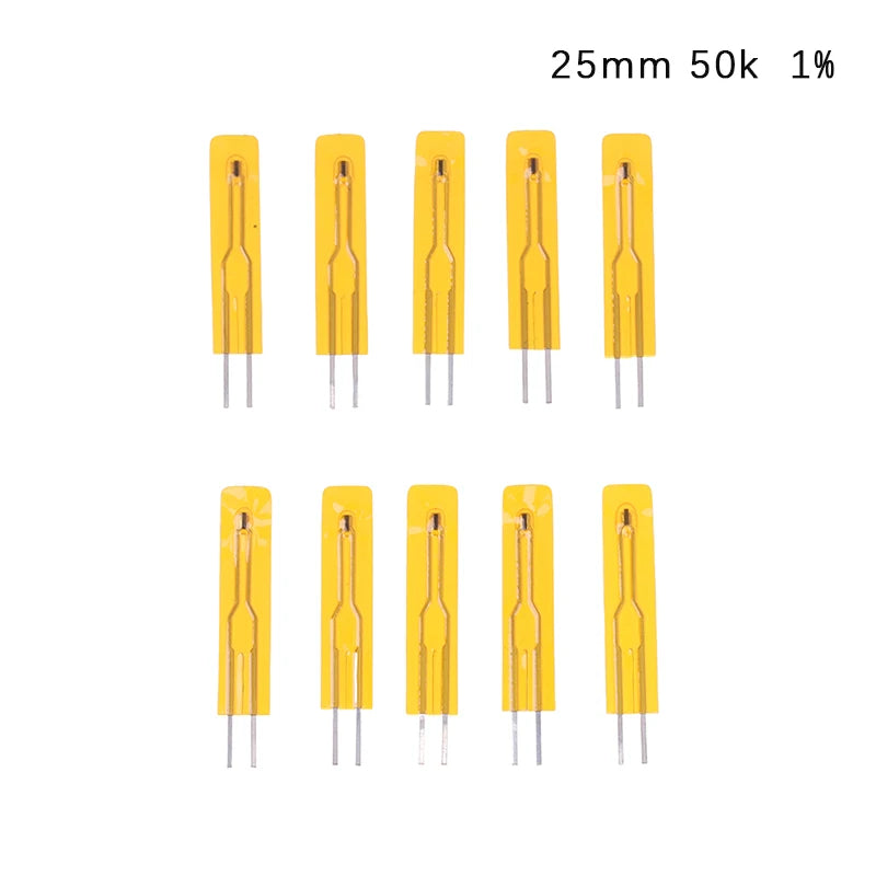 10pcs NTC Thin Film Thermistor 2.5cm 5cm 3950 10K 50K 100K MF5B SMD 1% 5% Temperature Sensor