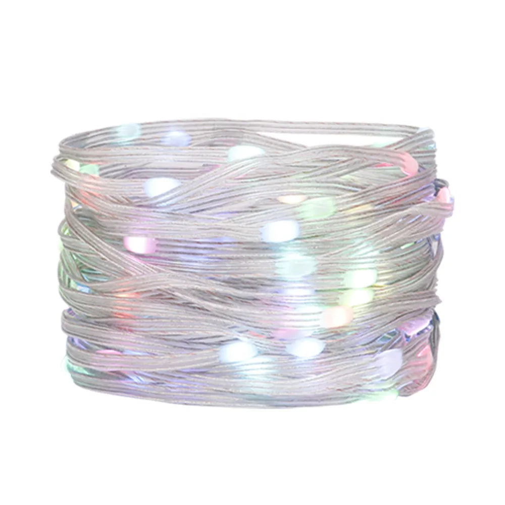DC5V Addressable WS2812B LED String Transport Green Black Wire WS2812 3PIN Wire RGB Strip Christmas Lights Waterproof Decor