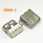 10/30/50PCS USB 2.0 4Pin A Type Female Socket Connector G54 2 Feet 90 Degree Data Transmission Charging