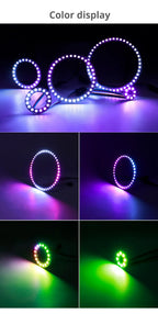 WS2812B DC5V Led Pixel Ring Individul AddressabIe Ring 5050 RGB WS2812 IC BuiIt-in Led ModuIe And 14Keys Lock USB  Controller
