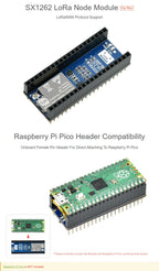 SX1262 LoRa Node Module Raspberry Pi Pico LoRaWAN Choice Of Frequency Band SX1262 LoRa Node Module