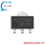 100Pcs/5pc ME6209 6209A ME6209A 3V 3.3V 4V 4.5V 5V ME6209A33PG ME6209A50PG SOT-89 Low Power Dropout LDO Linear Regulator IC SMD