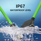 M12 to RJ45 Female Head Gigabit Ethernet Extension Cable 4Pin D-type 8Pin X-type Male A-code Waterproof Connector 1-30M IP67