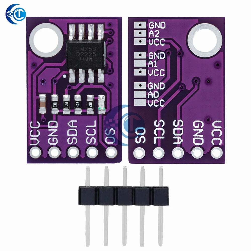 LM75 LM75A Temperature Sensor High Speed I2C Interface High Precision Development Board Module For Arduino