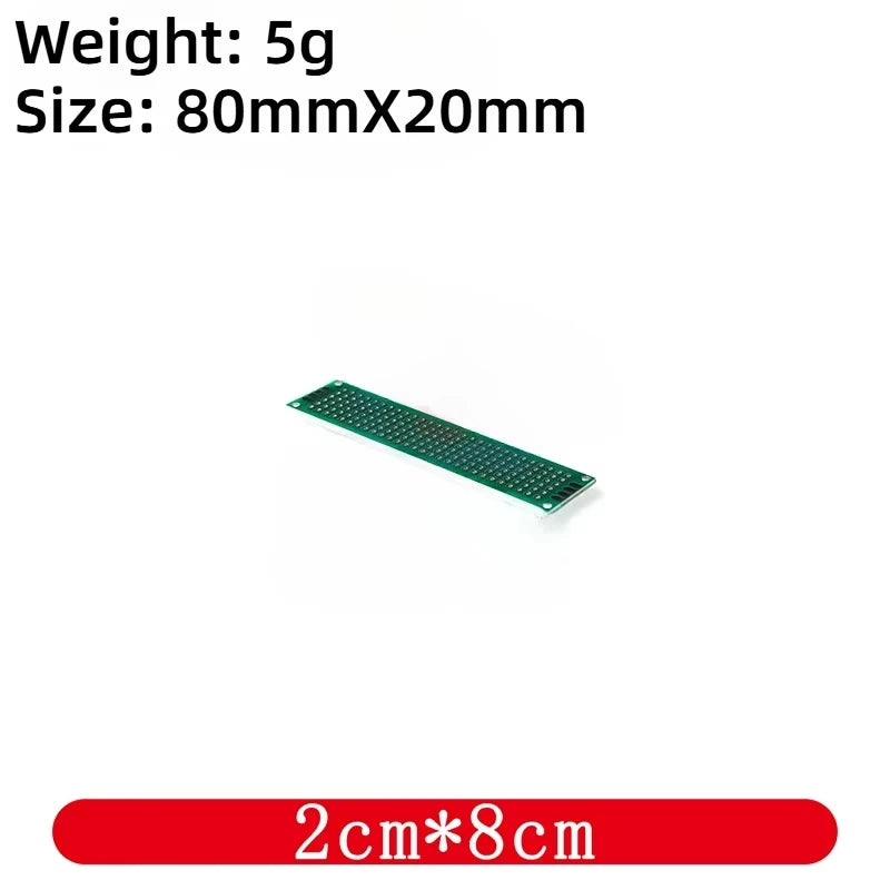 Universal PCB Circuit Protoboard Double Sided Breadboard 2x8 3x7 4x6 5x7 7x9CM Stripboard Prototyping Board DIY Electronic Kit