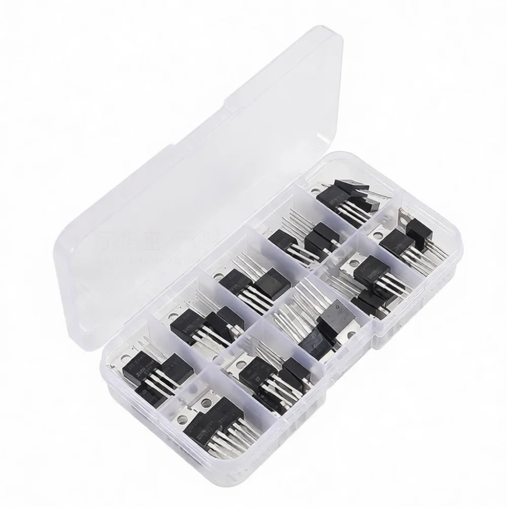 Electronic Components Transistor Assortment Kit To220 Mosfet Irfz44n Irf510n Irf540n Irf3 Professional Power Supply Module Parts