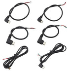 1/5Pcs Right Angle 2Pin 4Pin Wire USB Type C/Micro USB Male Plug Power Supply Charger Connector DIY Repair Cable 0.25m 0.3m 1m