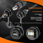 Welded RJ45 Waterproof Network Connector IP67 Gigabit CAT6 RJ45 Aviation Plug Panel Socket M21 RJ45 Ethernet Connector Cable
