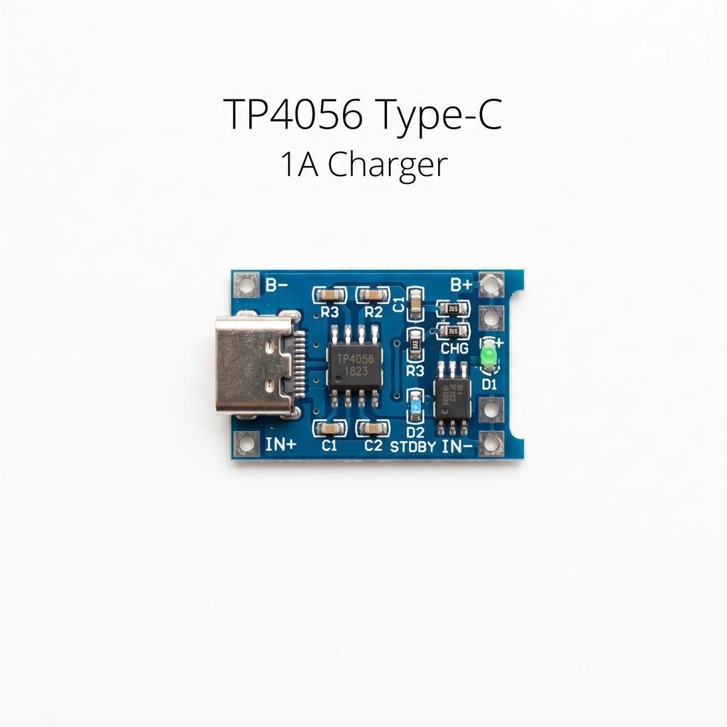 TP4056 Type-C Lithium Battery Charging Module 1A Li-ion Charger Board with Protection for 18650 Battery Pack DIY Power Bank
