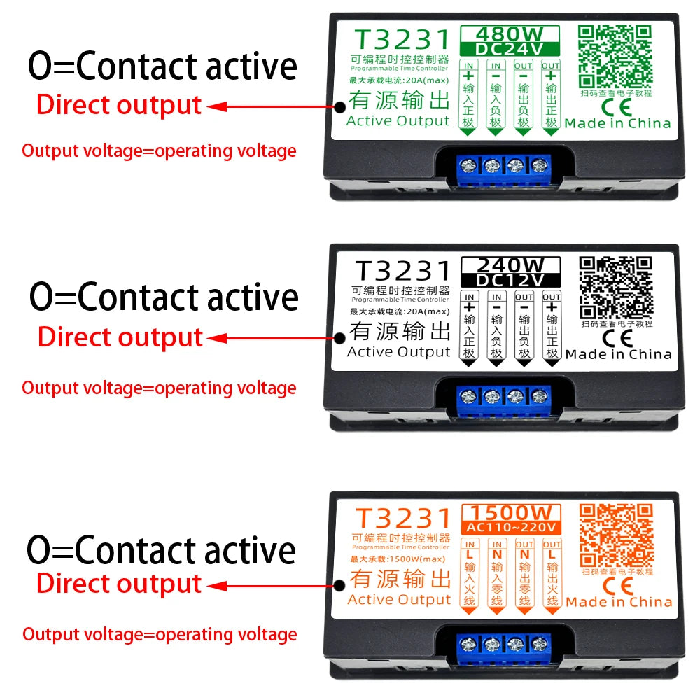 110V-220V 12V 24V T3231  Multi-function Digital Time Delay Relay LED Cycle Timer Control Switch Adjustable Timing Delay Relay