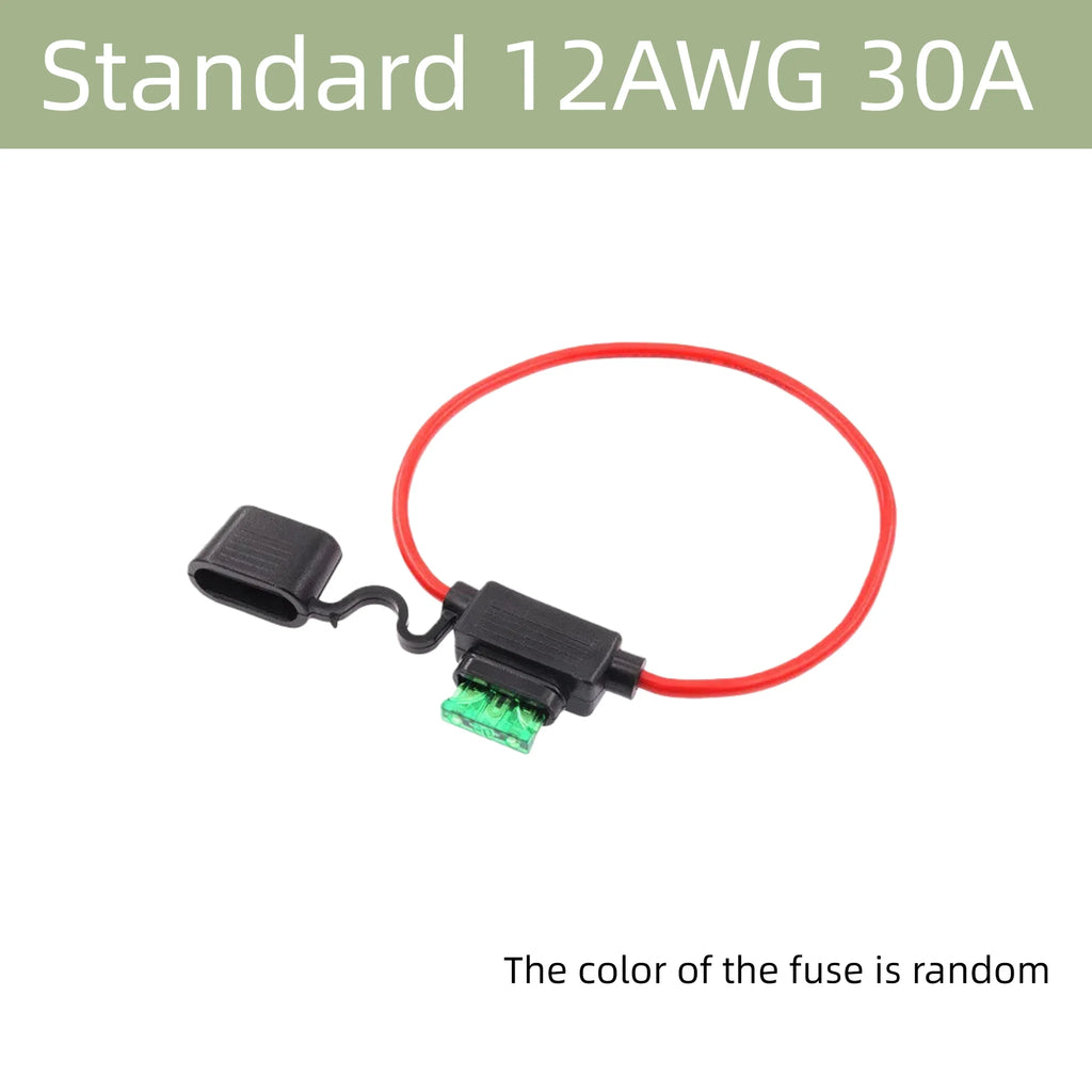 5/10PCS Waterproof Fuse Holder 32V Mini Small Medium Auto 18/1614/12/10AWG and Car Blade Fuse 5A 10A 15A 20A 30A