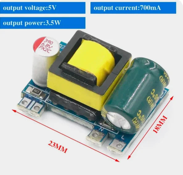 AC-DC 5V 700mA 12V 450mA 9V 500mA 3.5W Precision Buck Converter AC 220V to 5V DC step down Transformer power supply module