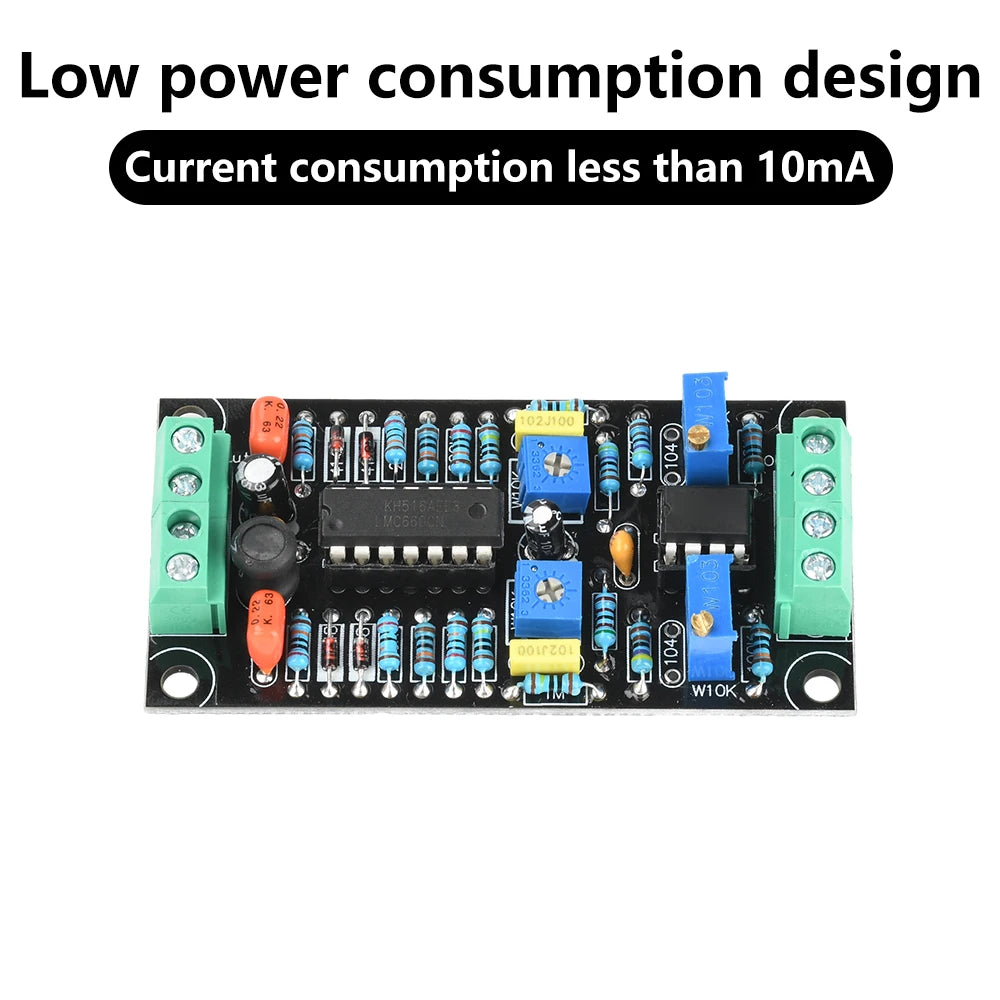 DC Single Supply 7-15V Dual-Channel Analog VU Meter Driver Board LMC660+LM358 Chip for Audio Tube Amplifiers Low Noise
