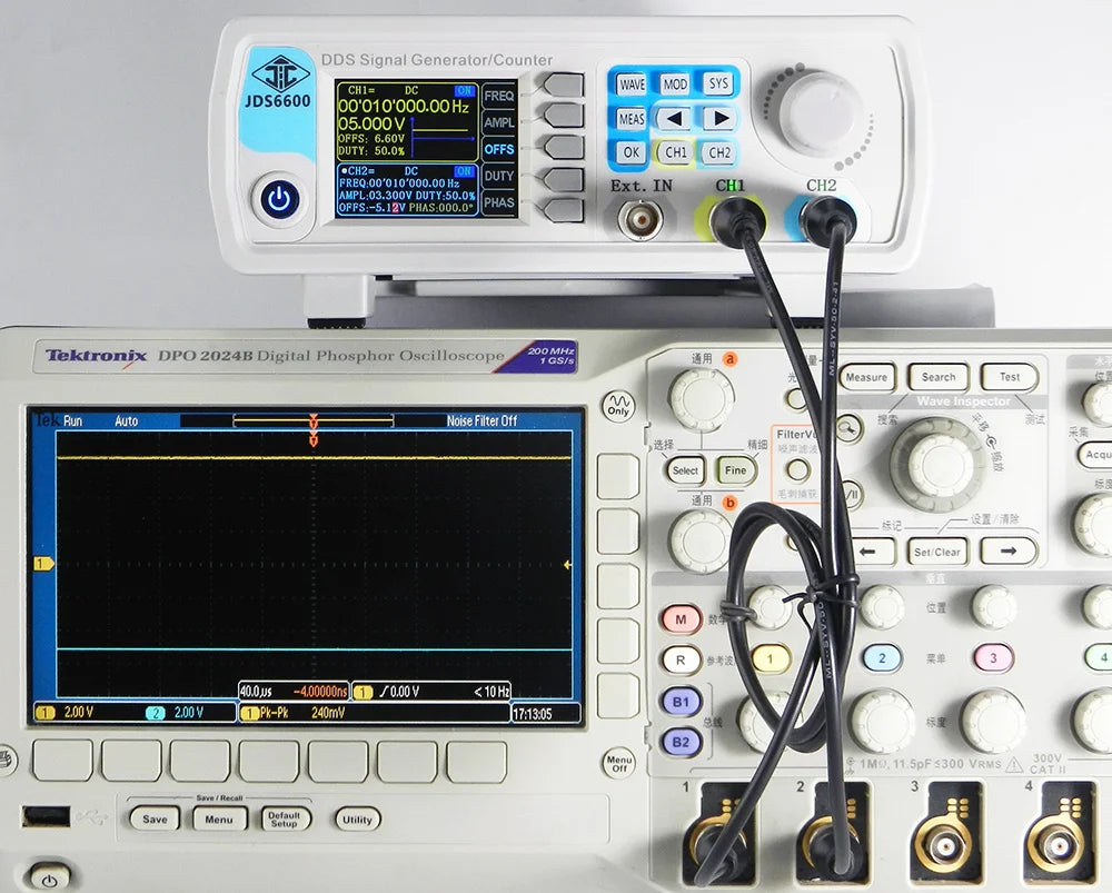 JUNTEK JDS6600 series 15MHz-60MHz DDS function signal generator CNC dual-channel frequency counter Arbitrary waveform generator