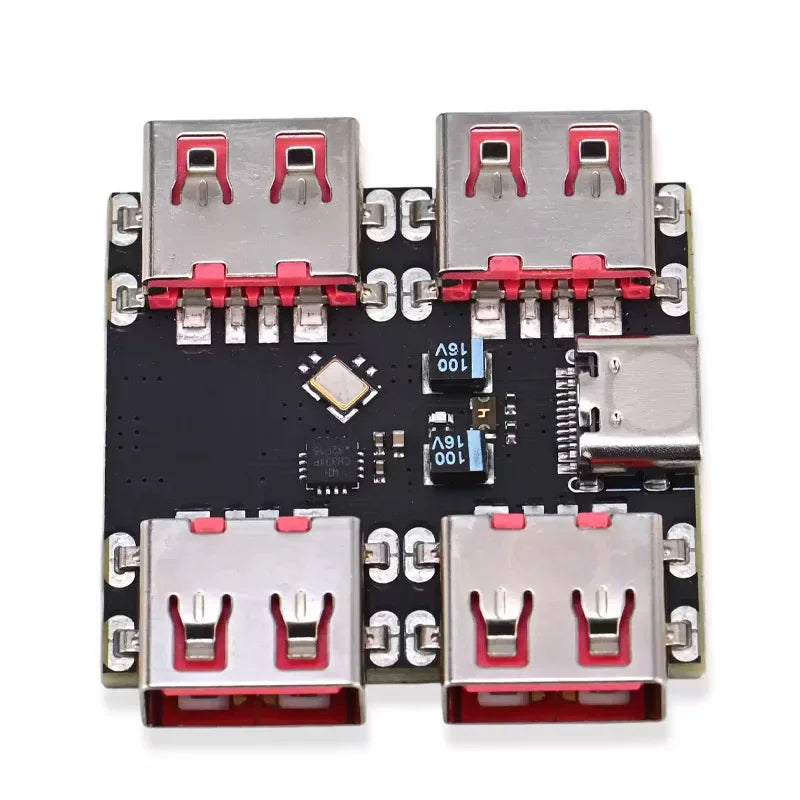 1~50Pcs XL334P4 Type C USB 2.0 4 Port Hub Expansion Module 1 To 4 USB Splitter Mini PCB Board High Speed USB Expansion Hub