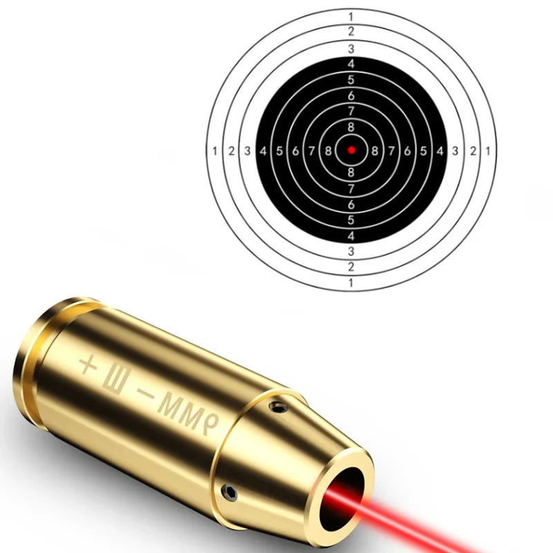 Red Dot Laser Bore Sight 9mm Red Laser Boresighter