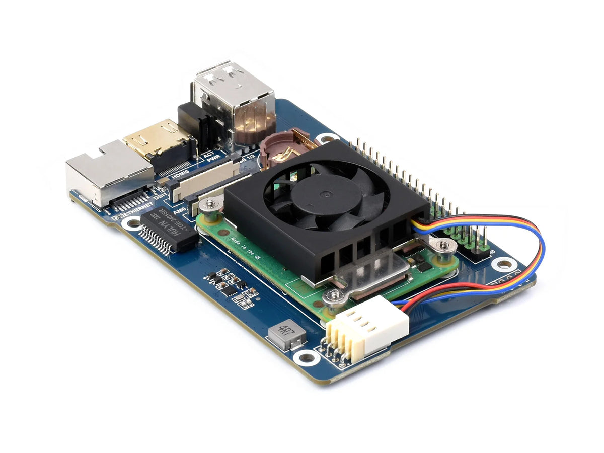 Waveshare Network Attached Storage(NAS) All-In-One Mini-Computer For Raspberry Pi Compute Module 4, CM4104008 Optional