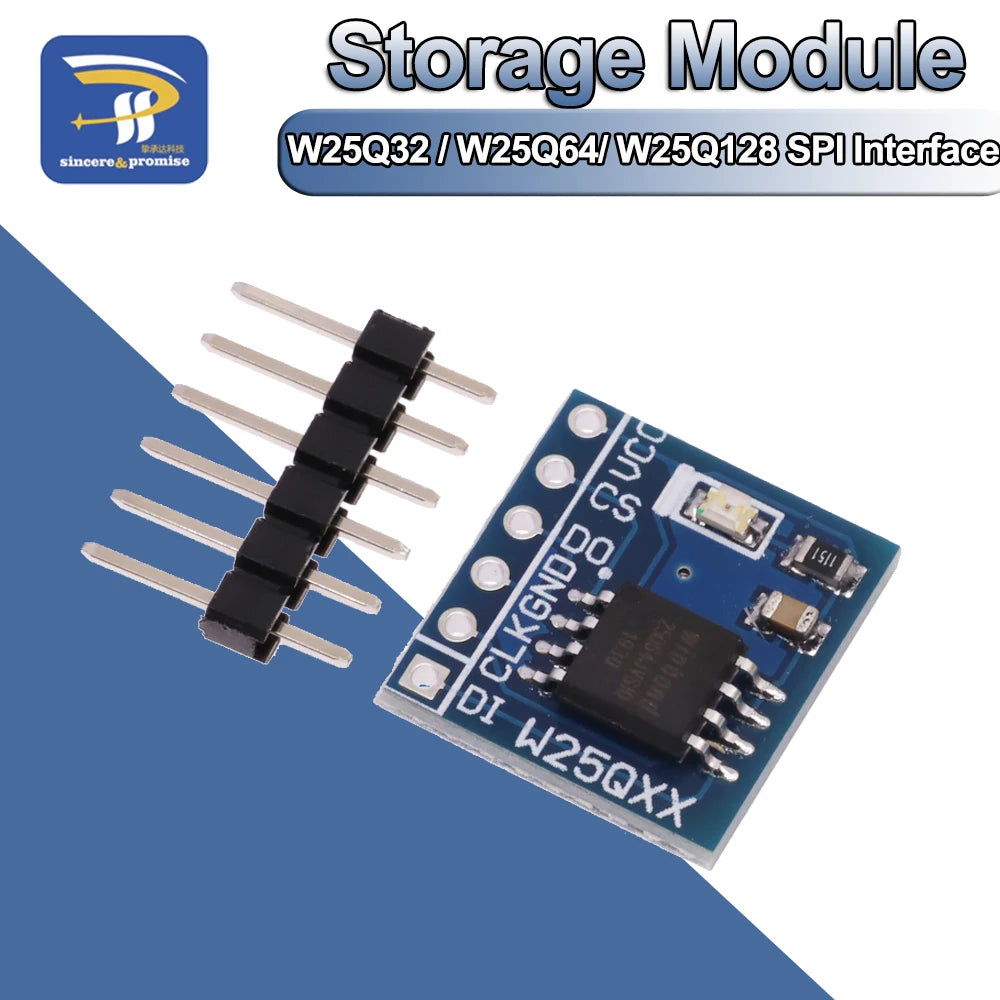 W25Q32 32Mbit / W25Q64 64Mbit / W25Q128 128Mbit 8MByte FLASH NorFlash Storage Module SPI Interface BV FV Modul For STM32