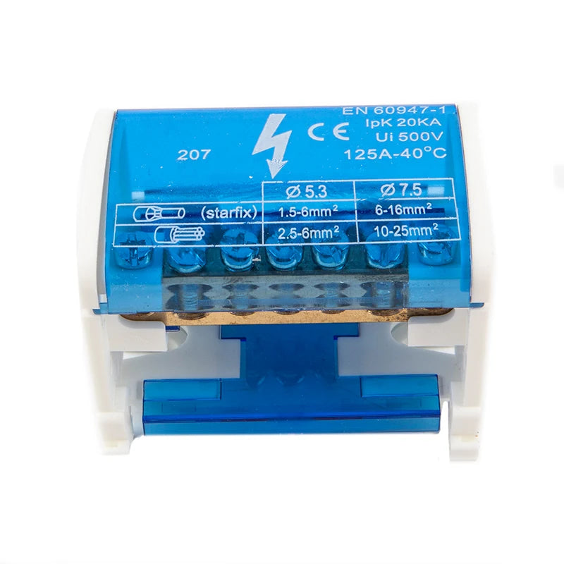 [PD]1Pc Din Rail Terminal Block WKH207 Power Distribution Box Modular Connection Block..