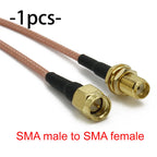 RG316 SMA to SMA / RP-SMA RF Coaxial Cable Male Plug Female Jack Connector Jumper Pigtail Antenna Extension Wire WiFi FPV Radio